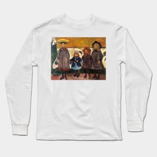 Four Girls in Asgardstrand by Edvard Munch Long Sleeve T-Shirt